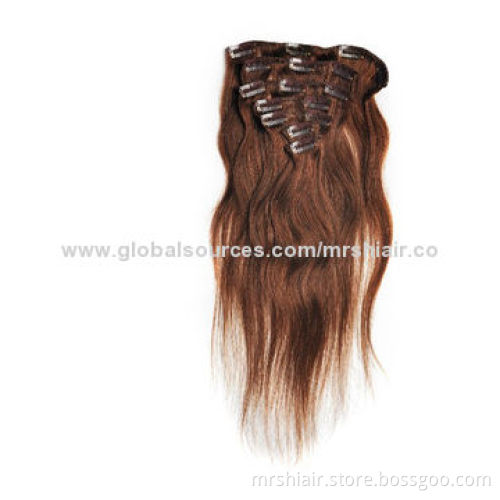 100% virgin Brazilian 70g straight 7 pieces set clip in extensions